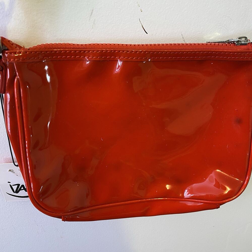 Vintage Women Small Crossbody Purse Hot Red Izak NYC Shoppers Detachable Strap - Picture 5 of 5